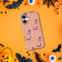 Grillige Halloween Oranje en Paarse Patroon