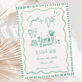 grillige hand getrokken boog krabbel golvende brui kaart