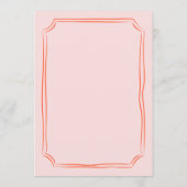 grillige hand getrokken leuk retro bruiloft menu (Achterkant)