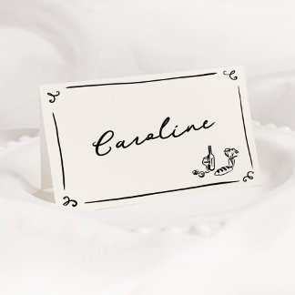 grillige hand getrokken plaats kaart