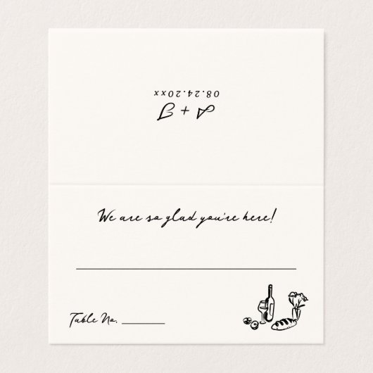 grillige hand getrokken plaats kaart (Buitenkant ongevouwen)