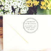 grillige hand getrokken rond Lijst retouradres Rubberstempel