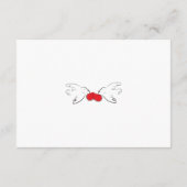 Grillige Handgeschreven Kers Huwelijk Informatiekaartje (Achterkant)