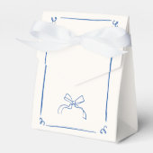 Grillige Handgetekende Blauwe Bruidsdouche Bedankdoosjes (Voorkant Zijde)