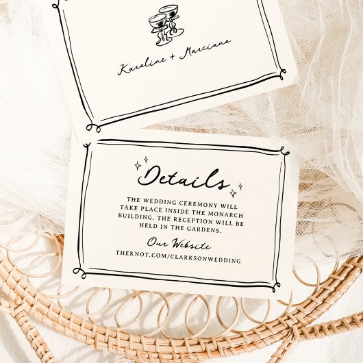 grillige handgetekende doedels kaart