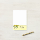 Grillige Handgetekende Gele Rozen Post-it® Notes (Op bureau)