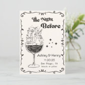 Grillige Handgetekende Quirkige De Nacht Voor Kaart (Staand voorkant)