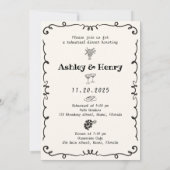 Grillige Handgetekende Quirkige De Nacht Voor Kaart (Achterkant)