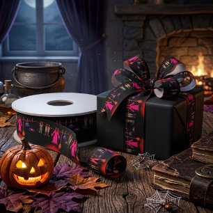 Grillige Heksenwaslijn Halloween Grafische Kunst Lint