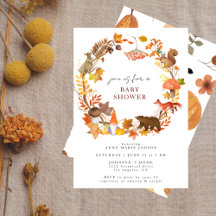 Grillige herfst bos babyshower