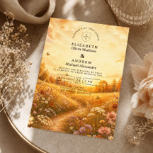 Grillige Herfst Wilde Bloemen Bruiloft