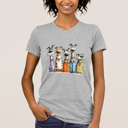 Grillige honden t-shirt (Voorkant)