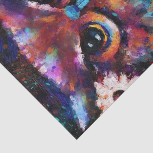 grillige impressionistische bloemenuil decoupage tissuepapier (Detail)