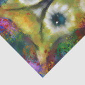 grillige impressionistische uil vogel ontkoppeling tissuepapier (Detail)