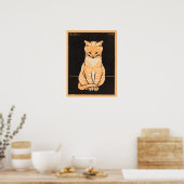 grillige Julie de Graag Sitting Cat Poster (Keuken)