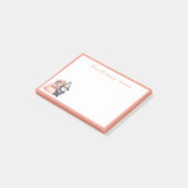 Grillige Kabouter Liefde Bruid Bruidegom Oranje Tr Post-it® Notes (Schuin)