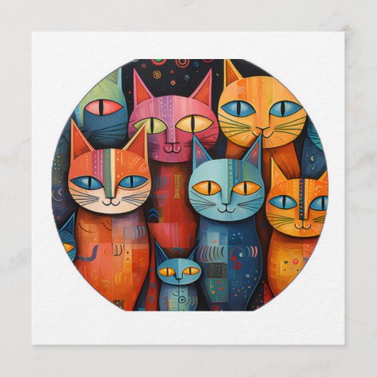 Grillige Kat Kaart (Voorkant)