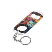 Grillige Kat Mini Flessenopener (Achterkant Gekanteld)