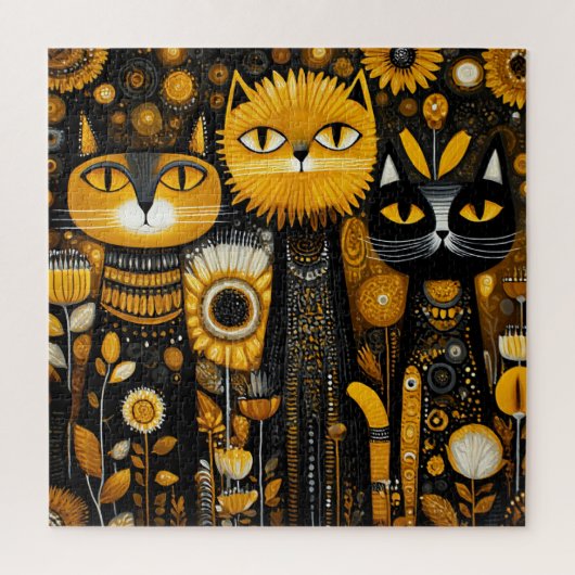 Grillige katten legpuzzel (Verticaal)