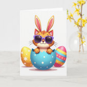 Grillige Kattenvriendenkaart Kaart (Gele Bloem)