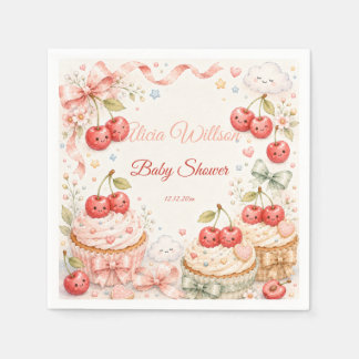 Grillige Kers Baby Shower Servet