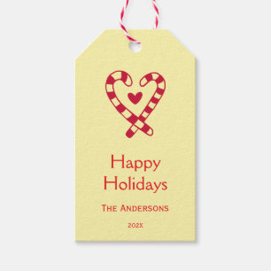 Grillige Kerst Kerststokken Cadeaulabel