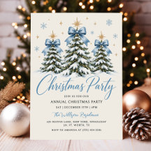 Grillige Kerstboom Met Blauwe Strik Vakantie