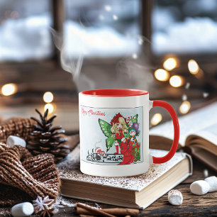 Grillige Kerstelf Kerstcadeaus Blauw Mok