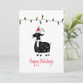 Grillige kerstgeit kerstkaarten (Staand voorkant)