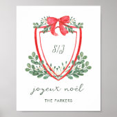 grillige kerstkam | Joyeux Noël Poster (Voorkant)