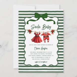 Grillige Kerstman Baby Strikers Baby Shower Uitnod Kaart