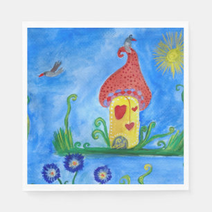 grillige kind illustratie papier servetten