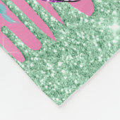 Grillige Kleine Meerminnen Onder de Zee Monogram Fleece Deken (Hoek)