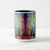 grillige kleurenexplosie mok (Midden)