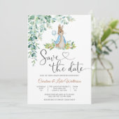 Grillige Konijn Baby Shower Uitnodiging (Staand voorkant)