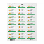 grillige konijn retour adreslabel etiket (Full Sheet)