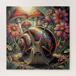 Grillige Kosmische Slak & Paddenstoelentuin Legpuzzel