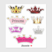 grillige kronen sticker (Vel)