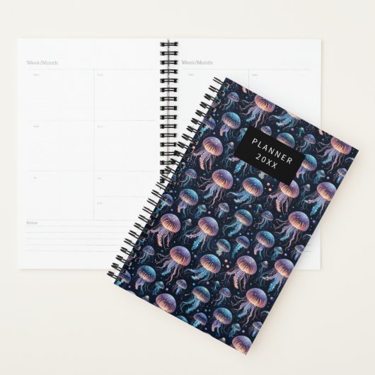 grillige kwal oceaan patroon planner (Display)