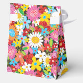 grillige lente bloemen tuin verjaardagsfeestje bedankdoosjes (Achterkant)