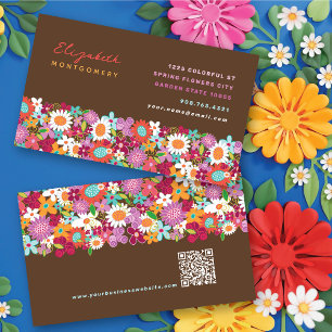 Grillige Lente Bloemen Tuin Visitekaartjes