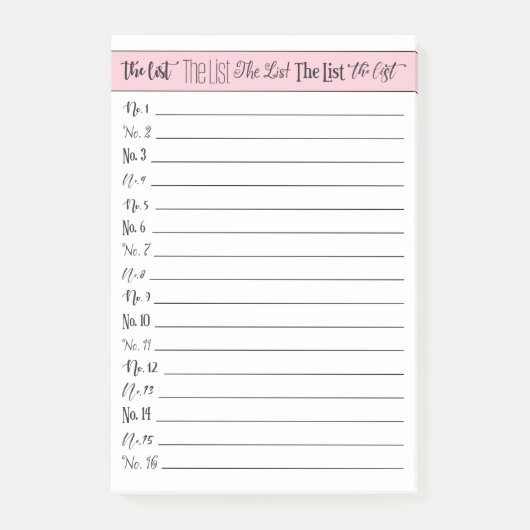 Grillige lettertypenummers Post-it® notes (Voorkant)