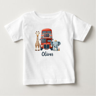 Grillige Londense Bus met Giraffe & Olifant
