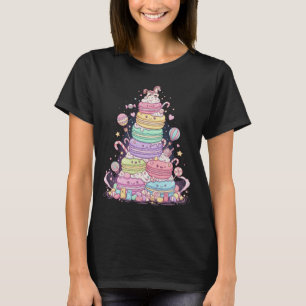 Grillige Macaron Toren Franse Dessert Pret Grafisc T-shirt