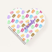 grillige macarons patroon hartvormig notitieboek (Voorkant)