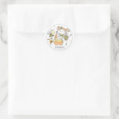 Grillige meisje bij honing Pot Label (Tas)
