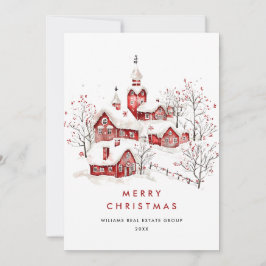 grillige minimalistische country Christmas Corpora Feestdagenkaart
