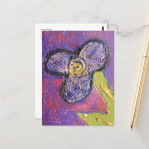 grillige Mixed Media Flower Briefkaart