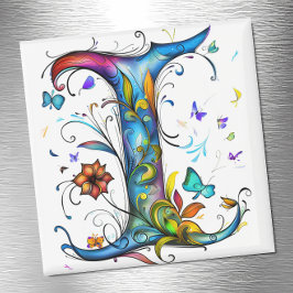 Grillige monogram I Magneet