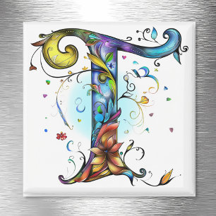 Grillige Monogram T Magneet
